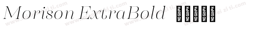 Morison ExtraBold字体转换